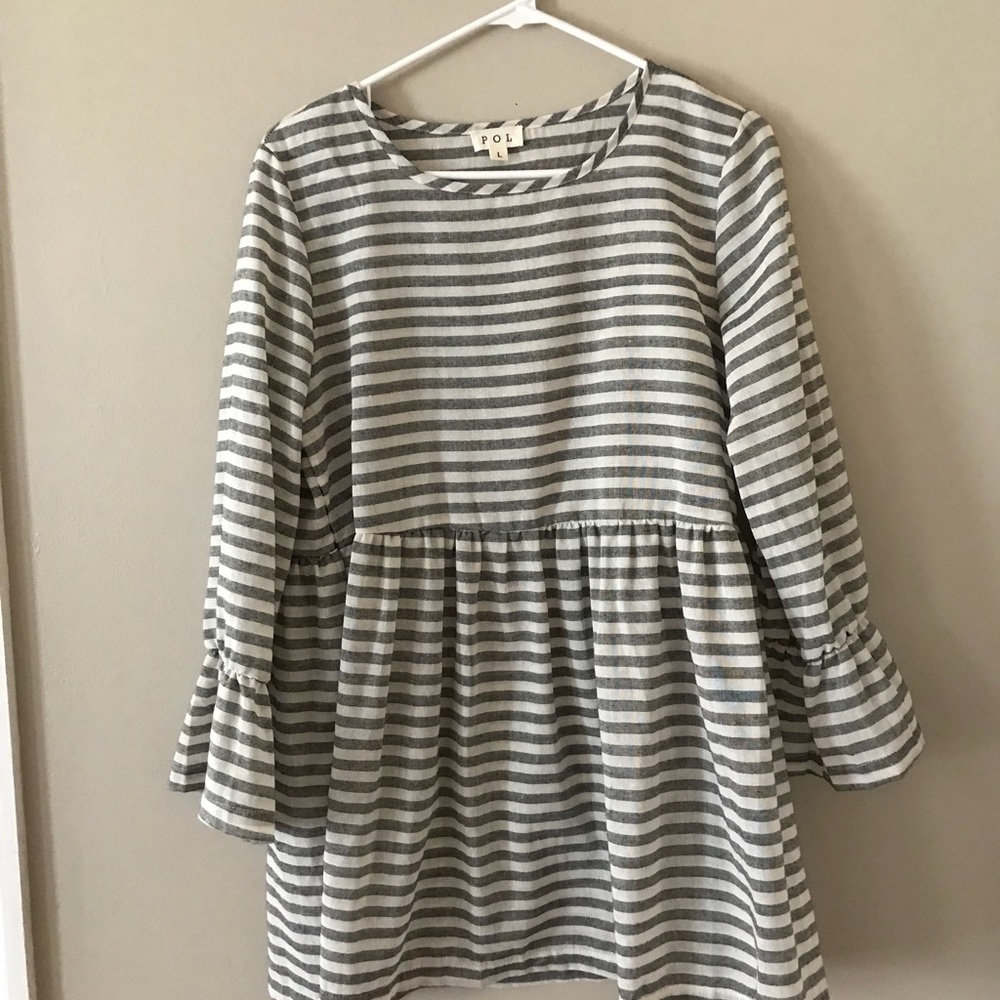 Striped tunic shirt